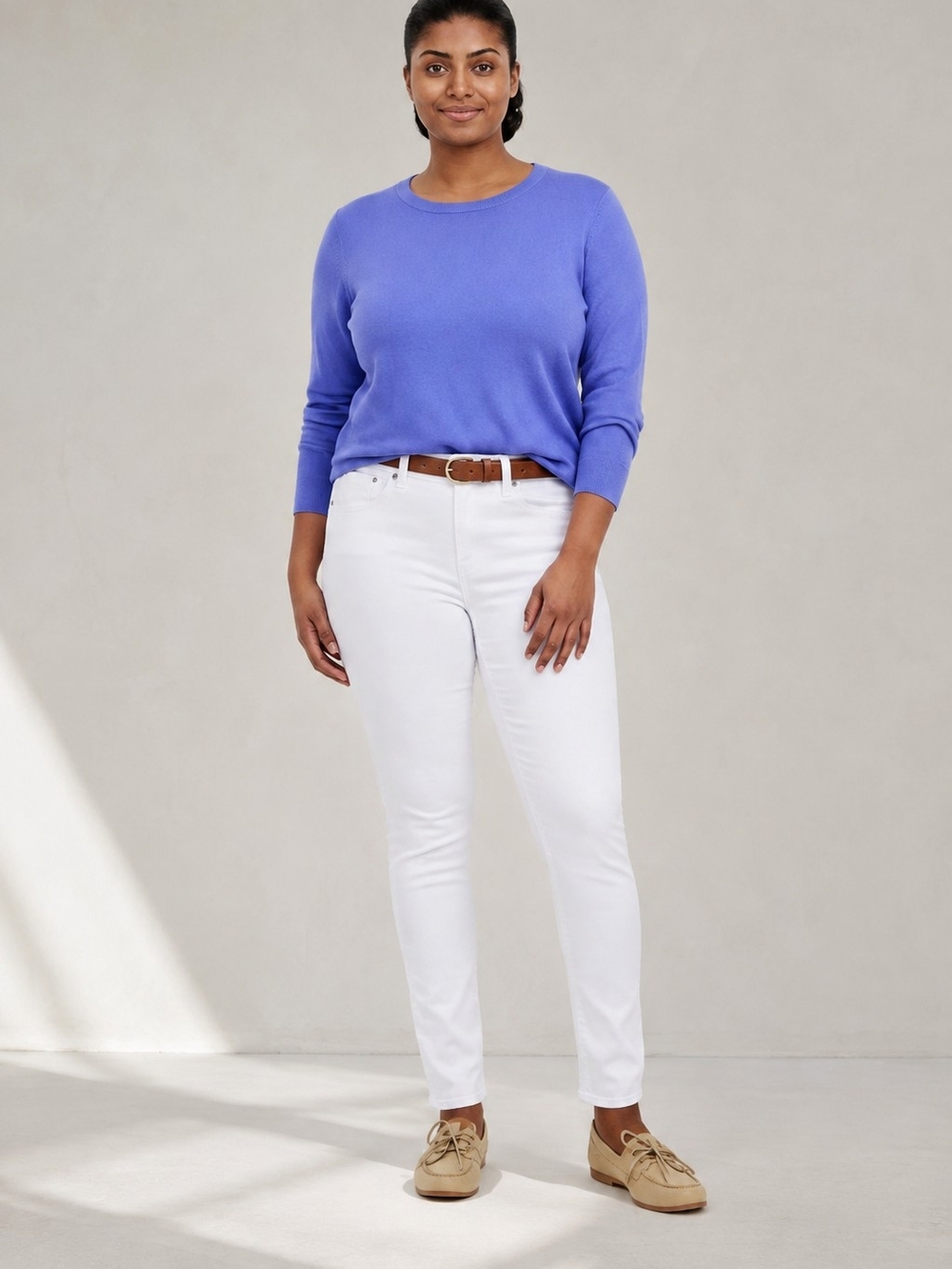 J.Crew 9" Mid-Rise Skinny Jeans White Signature Stretch Size 27 NWT